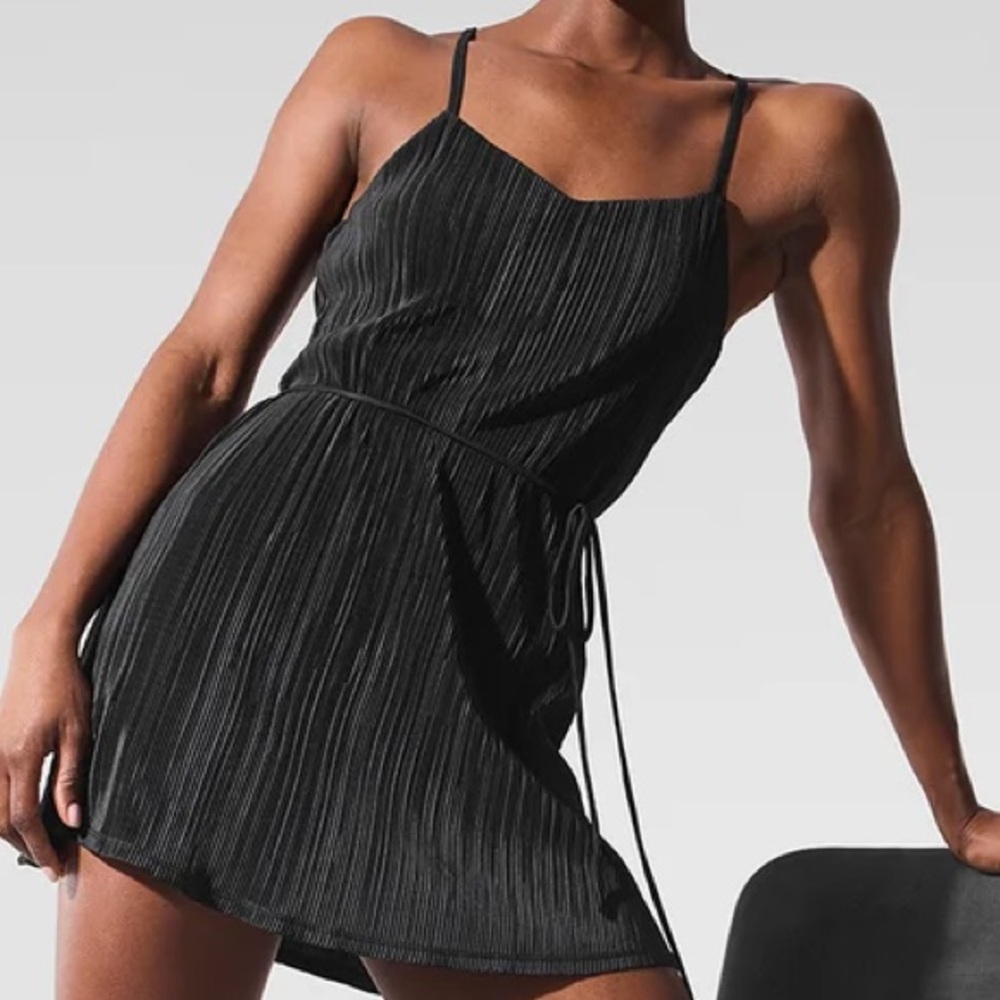 Alo Yoga Micro Plisse Game On Tennis Dress S